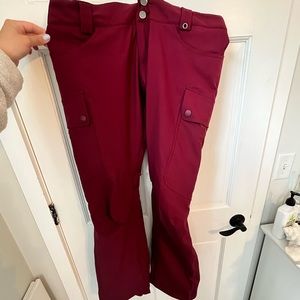 Burton Dryride Size L Maroon Shell Snowpants